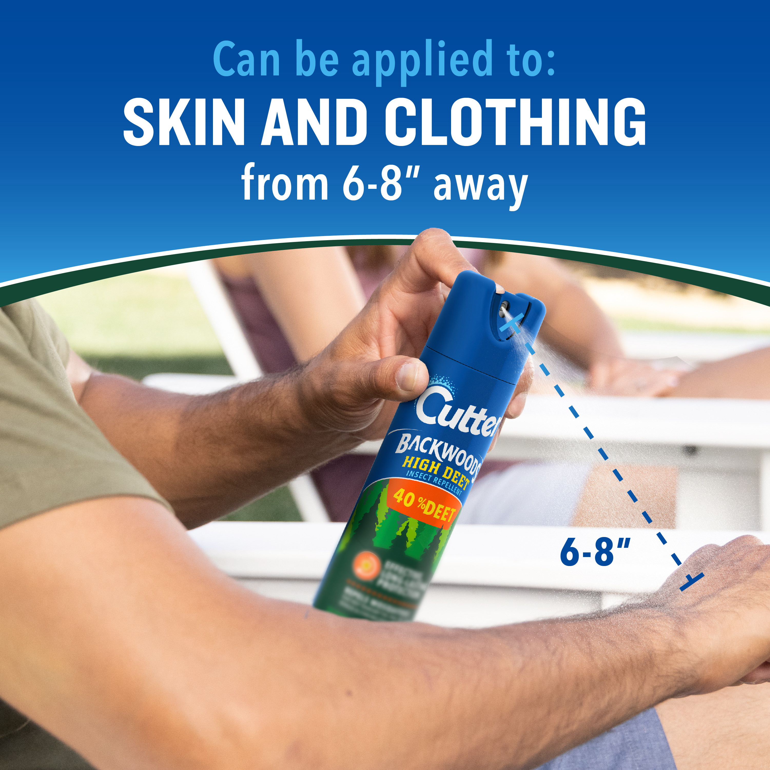 HG-86647 Backwoods 40DEET Aerosol 11oz Application Directions
